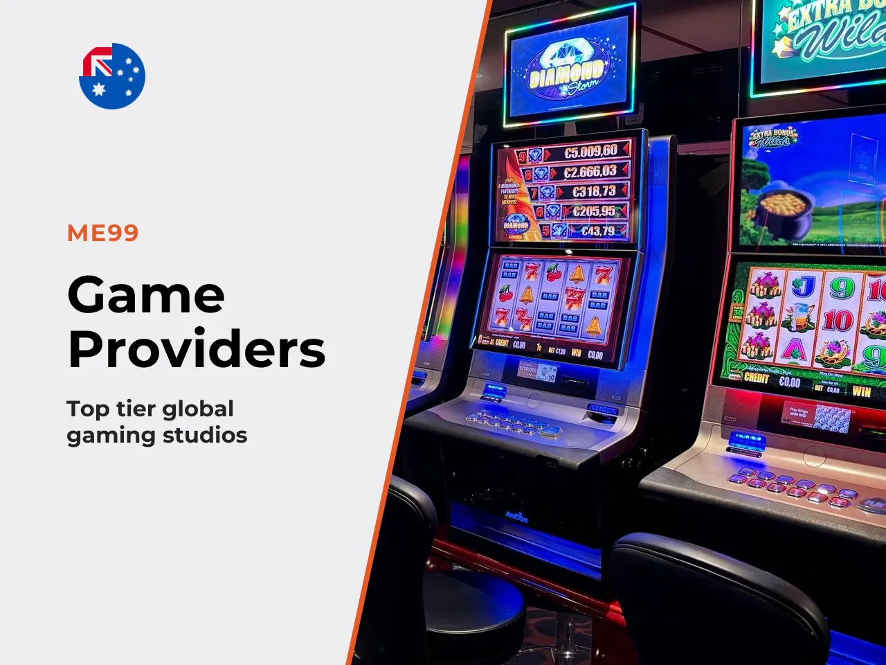 Certified pokies providers on ME99. The